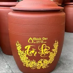 Hũ gạo [10-20kg]- Chĩnh đựng gạo Tài Lộc, Hũ đựng gạo, Chum gạo Bát Tràng cao cấp tài lộc phong thuỷ, thu hút vượng khí