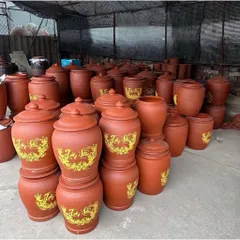Hũ gạo [10-20kg]- Chĩnh đựng gạo Tài Lộc, Hũ đựng gạo, Chum gạo Bát Tràng cao cấp tài lộc phong thuỷ, thu hút vượng khí