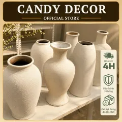 (Nhiều Kiểu Dáng) - Bình cắm hoa men atlantics trắng đẹp Bát Tràng cao cấp decor,  trang trí nhà cửa, làm quà tặng