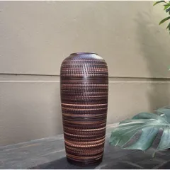 Bình hoa lọ hoa dáng bom men mộc cao 35cm Bát Tràng phù hợp các loại hoa tuyết mai, decor trang trí nhà cửa