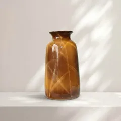 Bình hoa lọ hoa dáng đu đủ miệng loe MEN CẨM THẠCH cao 25cm gốm sứ Bát Tràng, decor nhà cửa, bàn làm việc, làm quà tăng