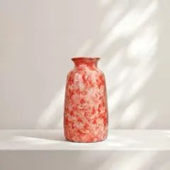 Bình hoa lọ hoa dáng đu đủ miệng loe MEN CẨM THẠCH cao 25cm gốm sứ Bát Tràng, decor nhà cửa, bàn làm việc, làm quà tăng