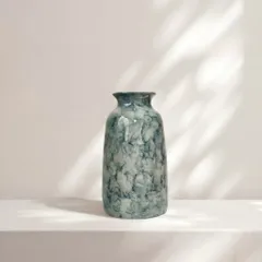 Bình hoa lọ hoa dáng đu đủ miệng loe MEN CẨM THẠCH cao 25cm gốm sứ Bát Tràng, decor nhà cửa, bàn làm việc, làm quà tăng