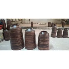 Bình hoa dáng CHUÔNG Bát Tràng màu NÂU VINTAGE phù hợp các loại hoa decor, trang trí nhà xinh sang