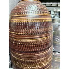 Bình hoa dáng CHUÔNG Bát Tràng màu NÂU VINTAGE phù hợp các loại hoa decor, trang trí nhà xinh sang