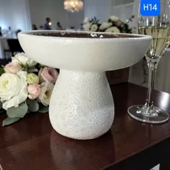 Bình gốm decor men lì chân đế trồng cây mini / dương xỉ( không lỗ), gừng, cắm hoa decor nhà cao 14cm và 17cm