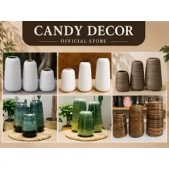 (Nhiều màu) - Bình hoa dáng đu đủ gốm sứ Bát Tràng có 3 size sắc nét | decor phòng khách-trưng lên ban thần tài tổ tiên