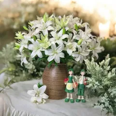 Bình gốm cắm hoa dáng chum miệng rộng cao 31cm thích hợp cắm nhiều loại hoa gốm sứ Bát Tràng
