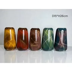 Bình hoa lọ hoa DÁNG ĐU ĐỦ MEN CẨM THẠCH cao 26cm Bát Tràng cao cấp decor nhà sang làm quà tặng