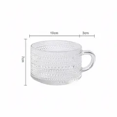 Ly thuỷ tinh/Cốc thuỷ tinh hoạ tiết mặt trời, kim cương chịu nhiệt cao cấp dung tích 450ml