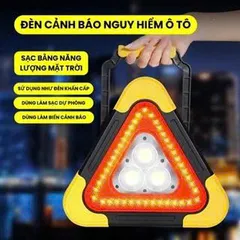 ĐÈN LED CẢNH BÁO NGUY HIỂM TAM GIÁC PIN NLMT  ĐA NĂNG 🚨🔺 (P131496)