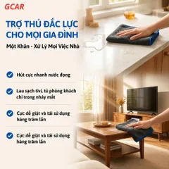Khăn Lau Xe Cao Cấp Superfine Fiber 650GSM Gcar Thấm Hút Tốt Bảo Vệ Xe Hơi (Loại Mới) (P131491)