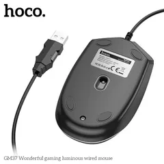 Chuột Có Dây Hoco GM37 Sành Điệu Độ Nhạy Cao 2400DPI Đèn LED Đổi Màu Cho Máy Tính PC (P131379)
