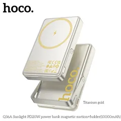 [CCC] Pin Dự Phòng Hoco Q36A 10000mAh Hút Nam Châm Kèm Giá Đỡ Tiện Lợi Sạc Nhanh PD 20W (P131293)