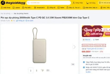 Pin dự phòng Xiaomi 20.000mAh sạc nhanh 33W, hàng trưng bày ko hộp, có chứng chỉ CCC - Đã test cáp c (P131222)