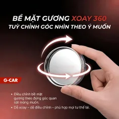 Gương Cầu Lồi Ô Tô Xoay 360 Hít Chân Kính Ô Tô GCAR đảm bảo an toàn khi di chuyển (P130909)