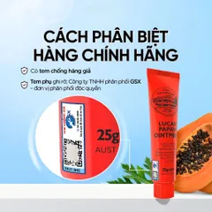 Kem dưỡng môi đu đủ Lucas Papaw White Conc giúp dưỡng môi giảm khô, chiết xuất đu đủ tươi từ Úc 15g, 25g