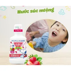Nước Súc Miệng Cho Trẻ Em Mondahmin Kid White Conc Nhật Bản Hương Dâu, Hương Nho 250ml