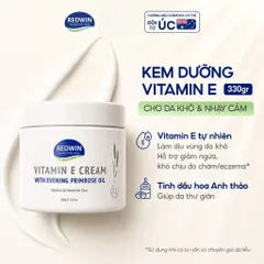 Combo Dưỡng Ẩm Chuyên Sâu Redwin Kem Dưỡng Ẩm Vitamin E Cream 330g & Sữa Dưỡng Thể Vitamin E Body Lotion EPO 400ml