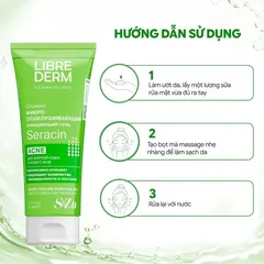Gel rửa mặt tẩy tế bào chết không hạt Librederm Seracin Micro-Peeling Purifying hỗ trợ giảm mụn mờ thâm mụn 200ml /400ml