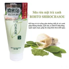 Sữa rửa mặt trà xanh cho da dầu mụn Rohto Shirochasou White Conc Nhật Bản 120g