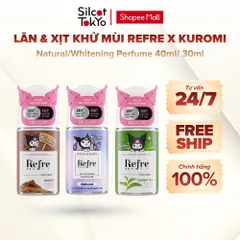 Lăn khử mùi và Xịt khử mùi Refre x Kuromi Natural/Whitening Perfume White Conc  40ml/ 30ml
