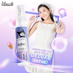 Lăn khử mùi và Xịt khử mùi Refre x Kuromi Natural/Whitening Perfume White Conc  40ml/ 30ml