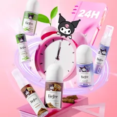 Lăn khử mùi và Xịt khử mùi Refre x Kuromi Natural/Whitening Perfume White Conc  40ml/ 30ml