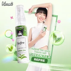 Lăn khử mùi và Xịt khử mùi Refre x Kuromi Natural/Whitening Perfume White Conc  40ml/ 30ml