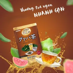 Trà lá ổi Orihiro White Conc Nhật Bản hỗ trợ giảm cân, giảm mỡ thừa, cải thiện tiêu hóa - Gói 60 túi