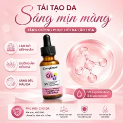 Serum Compliment Glycolic 5% Niacinamide Tái Tạo Da Săn Chắc, Tăng Đàn Hồi & Mờ Thâm Sạm 27ml