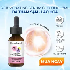Serum Compliment Glycolic 5% Niacinamide Tái Tạo Da Săn Chắc, Tăng Đàn Hồi & Mờ Thâm Sạm 27ml