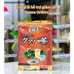 Trà lá ổi Orihiro White Conc Nhật Bản hỗ trợ giảm cân, giảm mỡ thừa, cải thiện tiêu hóa - Gói 60 túi