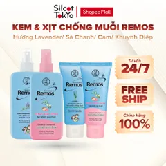 Kem và Xịt chống muỗi Rohto Metholatum Remos White Conc (Hương Lavender, Sả Chanh, Cam, Khuynh Diệp) 70g/ 150ml