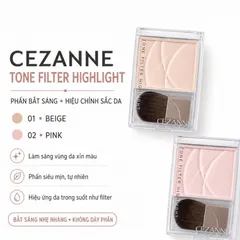 Phấn Bắt Sáng Lì Cezanne Tone Filter Highlight Dạng Bột Phấn Đẩy Sáng Da Tự Nhiên Bền Màu 2.3g