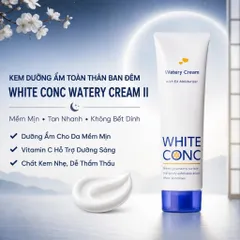 Kem dưỡng ẩm trắng da toàn thân ban đêm White Conc Nhật Bản Watery Cream 90g