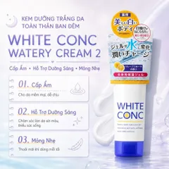 Kem dưỡng ẩm trắng da toàn thân ban đêm White Conc Nhật Bản Watery Cream 90g