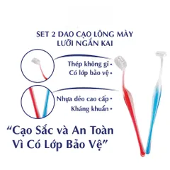 Dao Cạo Lông Mày Lưỡi Ngắn Dành Cho Nữ Kai Beautycare 11580 PELT-2B (Set 2 Cây)
