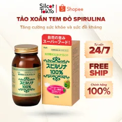 Tảo xoắn tem đỏ Deep Ocean Japan Algae Water Spirulina Nhật Bản 2200 viên