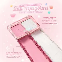 Bảng má hồng bắt sáng 2 ô đa năng GSLAY Glitz Aura Blushlighter Duo 7.6g