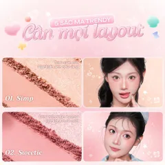 Bảng má hồng bắt sáng 2 ô đa năng GSLAY Glitz Aura Blushlighter Duo 7.6g