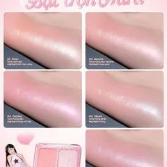 Bảng má hồng bắt sáng 2 ô đa năng GSLAY Glitz Aura Blushlighter Duo 7.6g