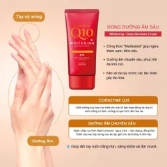Kem dưỡng da tay Kose Hand Cream Q10 White Conc Nhật Bản giúp dưỡng trắng, cấp ẩm - Tuýp 80g