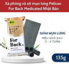 Xà phòng và xịt mụn lưng Pelican For Back Medicated White Conc Nhật Bản