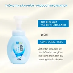 Sữa rửa mặt tạo bọt Hada Labo White Conc Nhật Bản - Chai 160ml