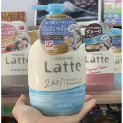Dầu gội xả Kracie Ma & Me Latte dưỡng tóc chắc khỏe, dành cho cả gia đình Nhật Bản 490ml