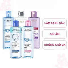 Nước tẩy trang và làm sạch sâu 3-in-1 L'Oreal Paris Micellar Water 400ml