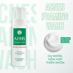 Sữa rửa mặt kiểm soát nhờn ngăn ngừa mụn Acnes White Conc Oil Control Cleanser 100g/ Acnes Foaming Wash 150ml