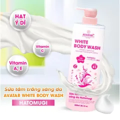 Sữa tắm dưỡng trắng sáng da Avatar Body Wash 800ml