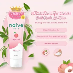 Sữa Rửa Mặt Kracie Naive Foaming Face Wash Làm Sạch Dịu Nhẹ Dưỡng Ẩm Mịn Da Nhật Bản Tuýp 130g